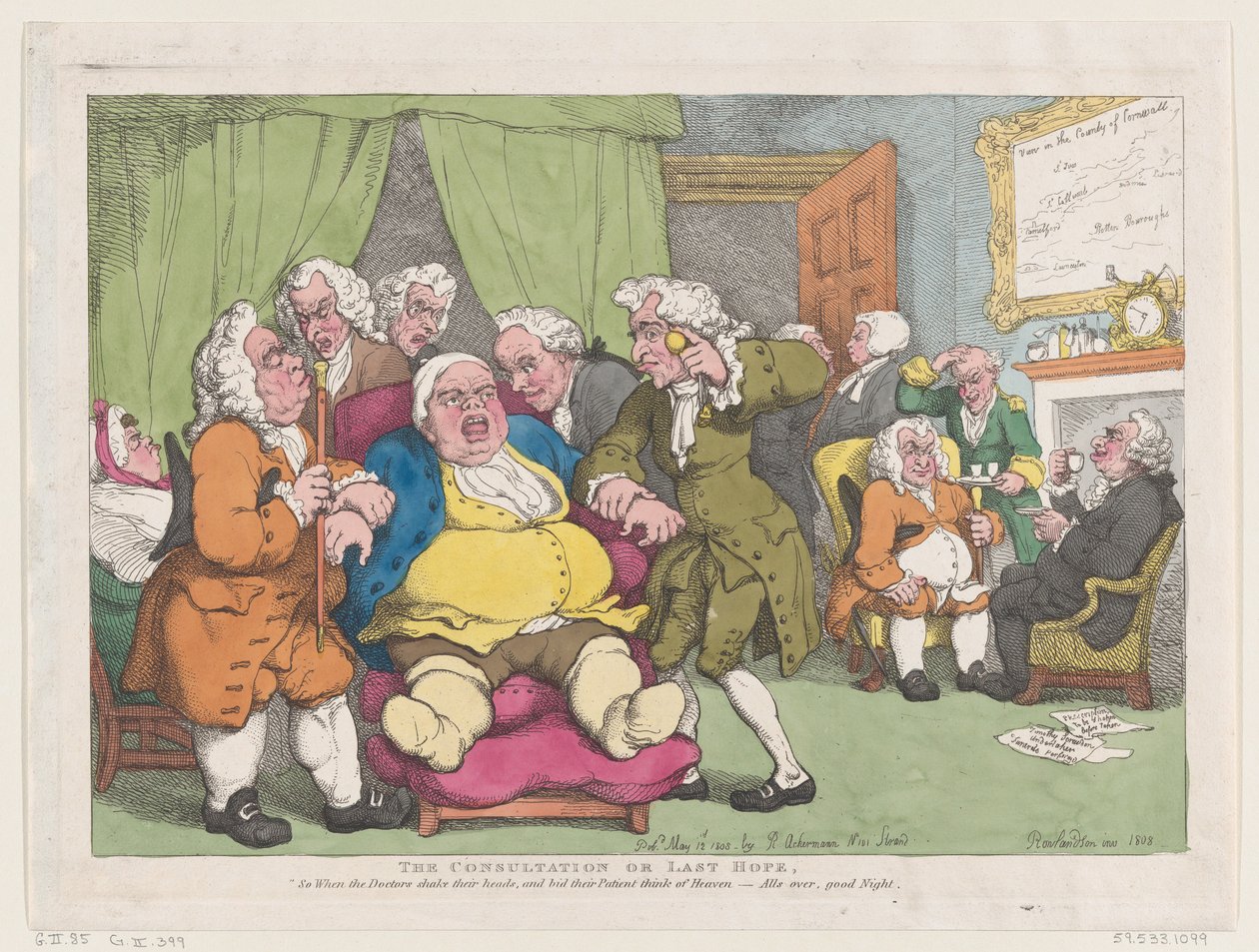Die Beratung oder Letzte Hoffnung, 30. Juni 1808 von Thomas Rowlandson