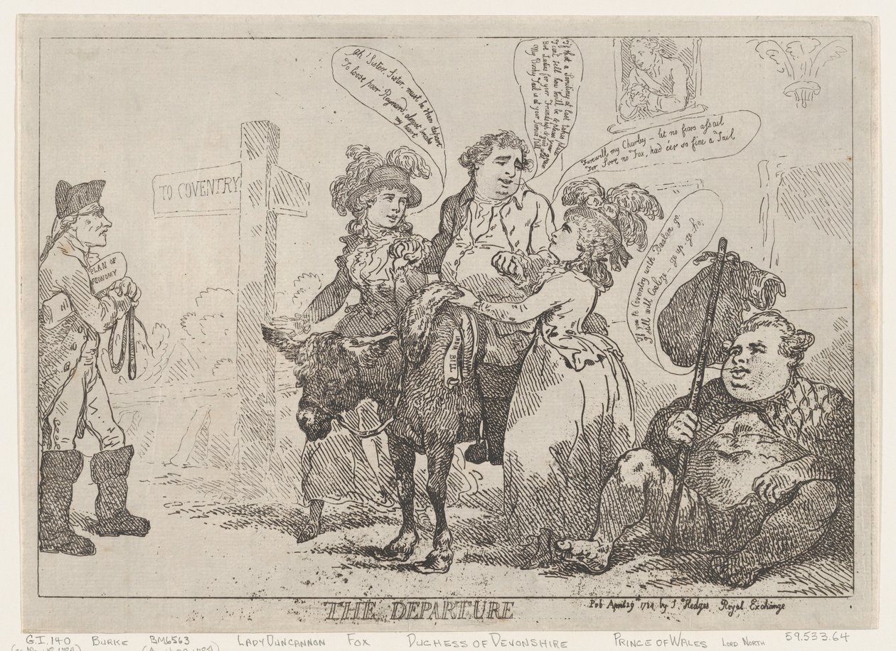 Die Abreise, 29. April 1784 von Thomas Rowlandson