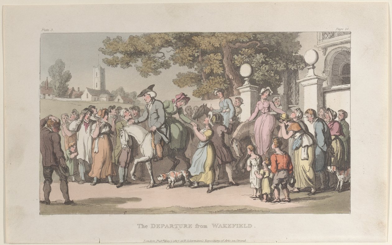 Die Abreise aus Wakefield, aus Der Pfarrer von Wakefield von Thomas Rowlandson