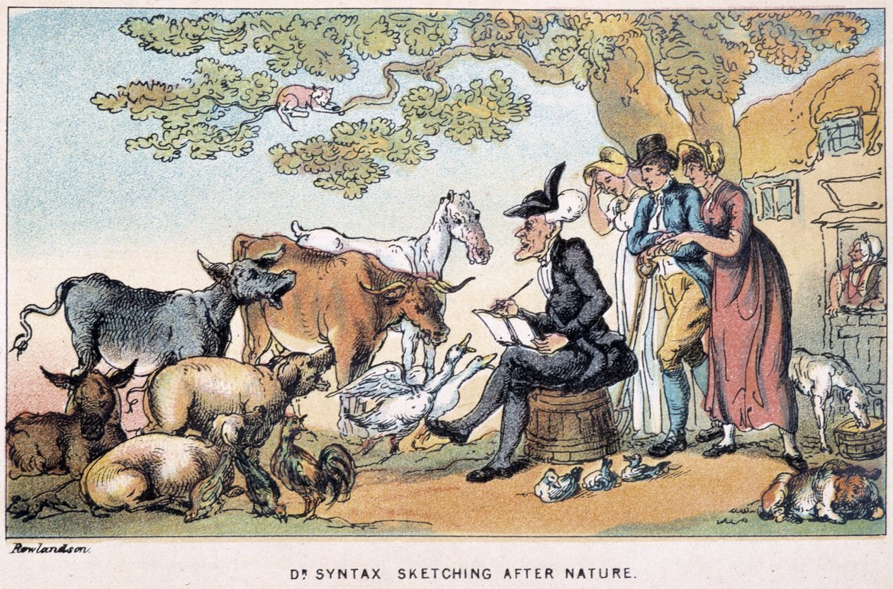 Der Doktor zeichnet Nutztiere aus der Natur - in „Doctor Syntax