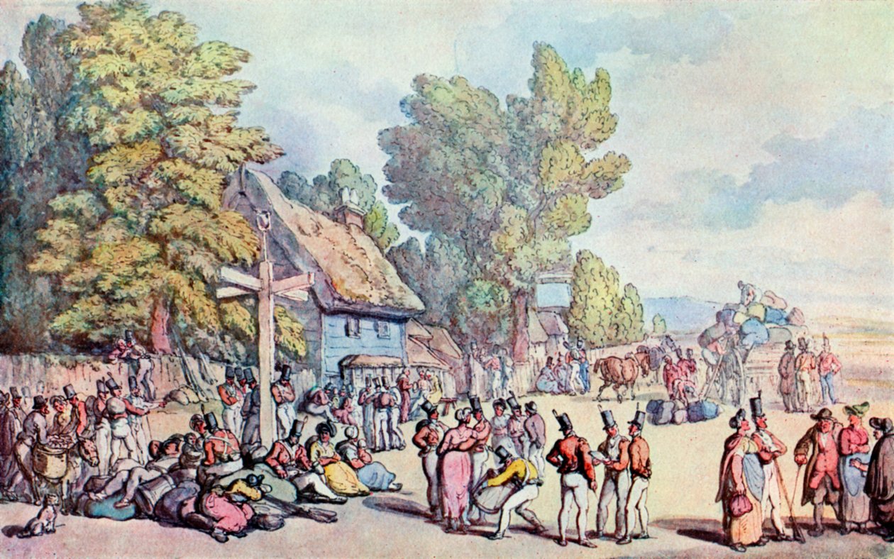 Die Falmouth-Straße, spätes 18. - frühes 19. Jahrhundert von Thomas Rowlandson