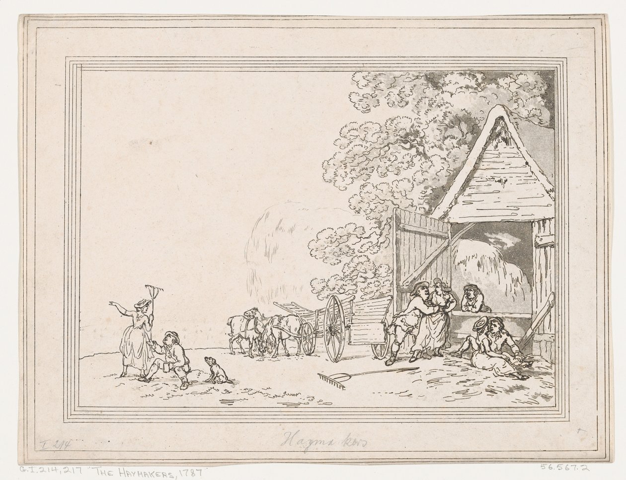 Die Heumacher, 1787 von Thomas Rowlandson