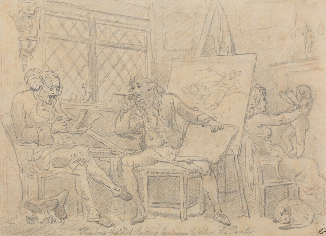 Der Historiker belebt den Geist des jungen Malers von Thomas Rowlandson