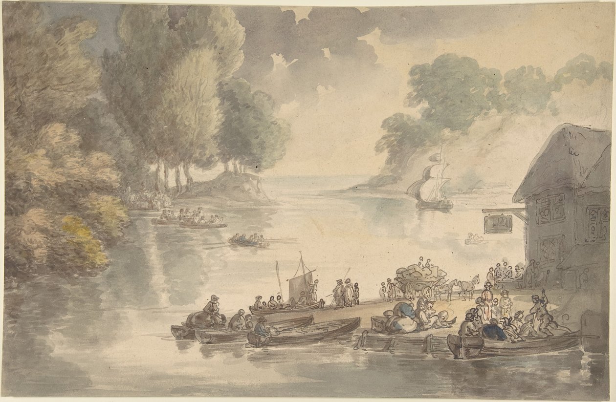 Das Gasthaus am Furt von Thomas Rowlandson