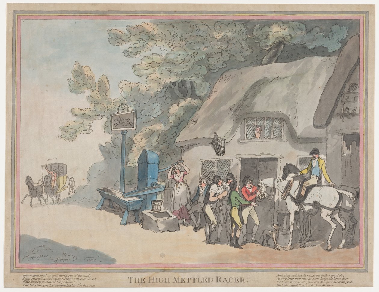 Das Postpferd (aus Das Leben eines Rennpferdes, oder Der hochmütige Renner) von Thomas Rowlandson