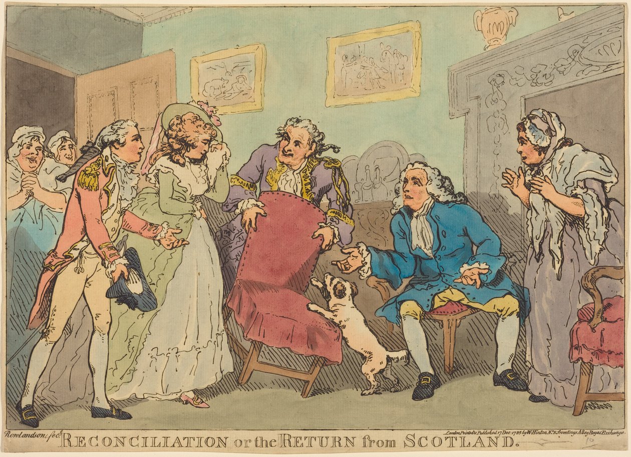 Die Versöhnung oder Die Rückkehr aus Schottland von Thomas Rowlandson