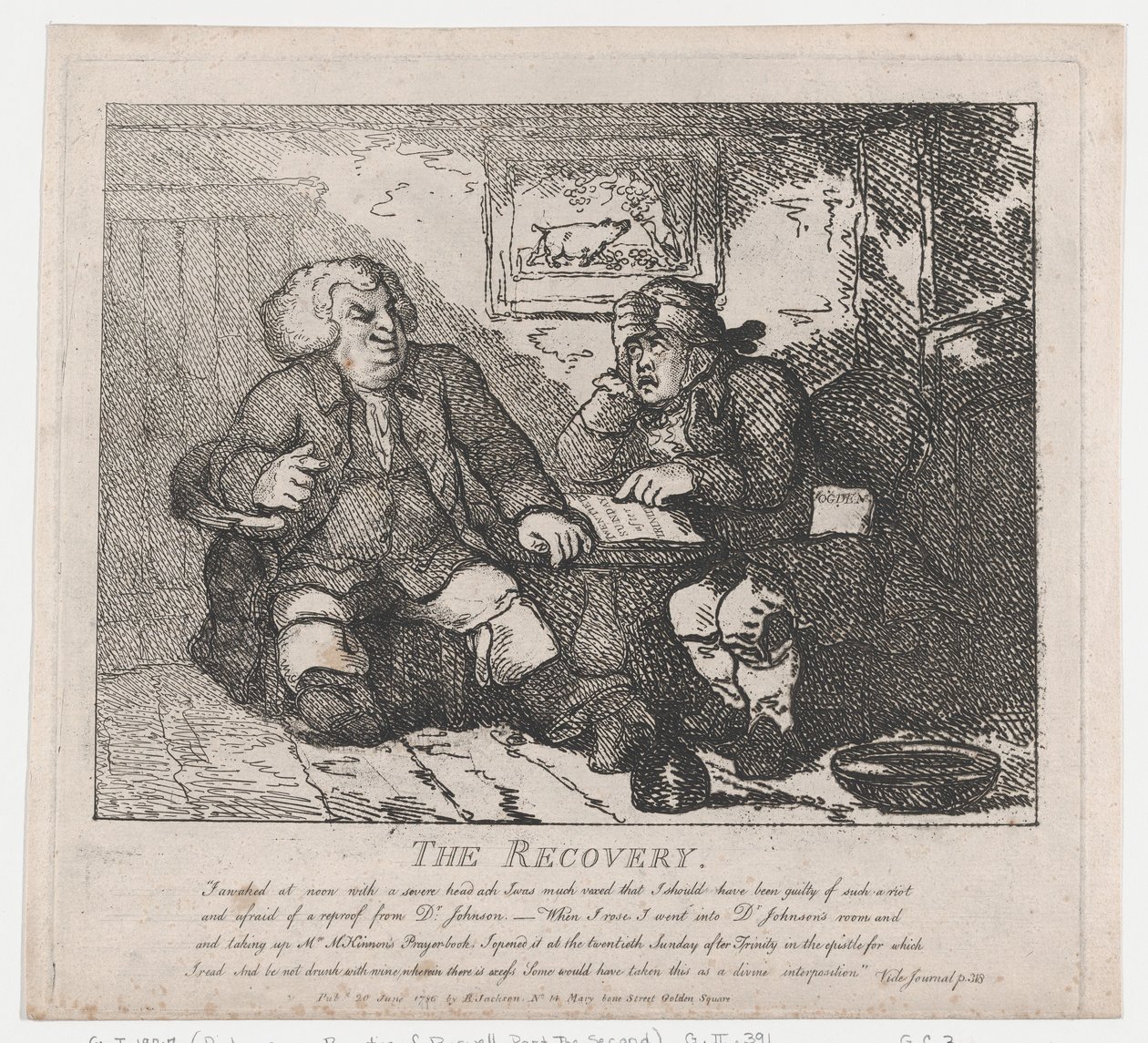 Die Genesung malerische Schönheiten von Boswell, Teil der Zweite, 20. Juni 1786 von Thomas Rowlandson