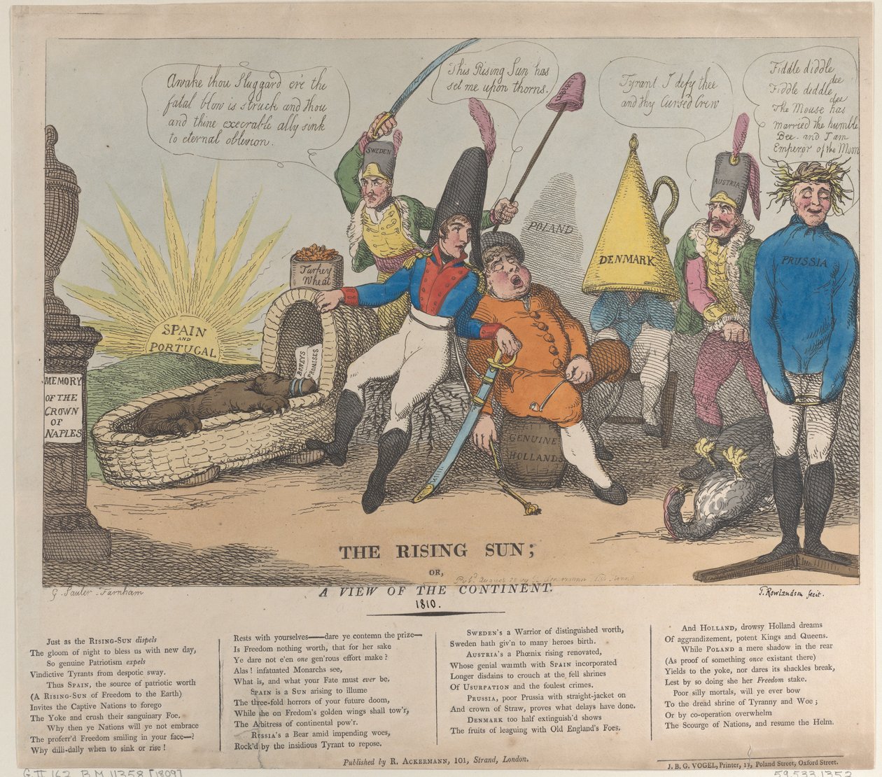 Die aufgehende Sonne oder Ein Blick auf den Kontinent, 28. August 1810 von Thomas Rowlandson