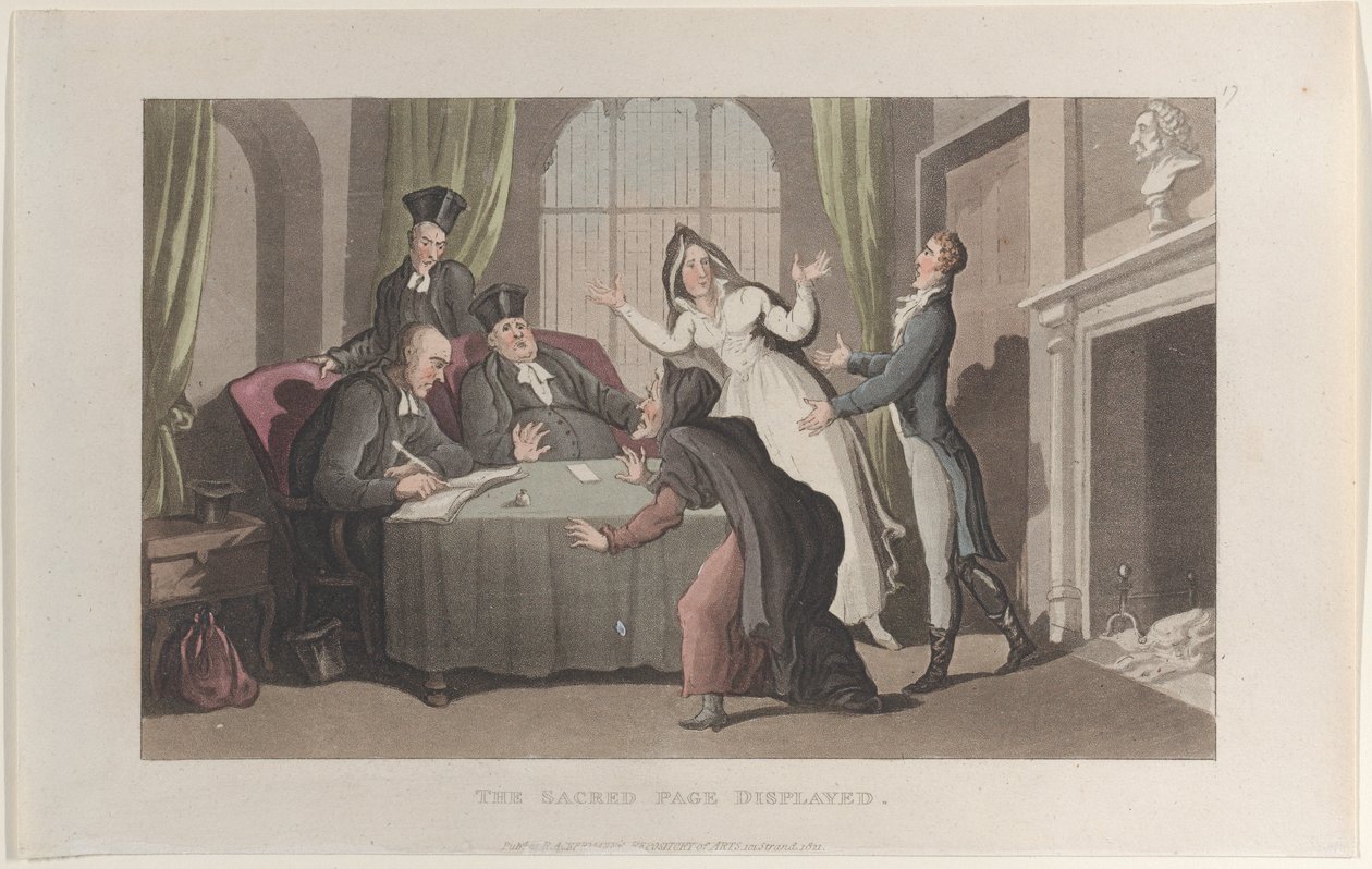 Die heilige Seite dargestellt, aus Journal of Sentimental Travels in the Southern Provinces von Thomas Rowlandson