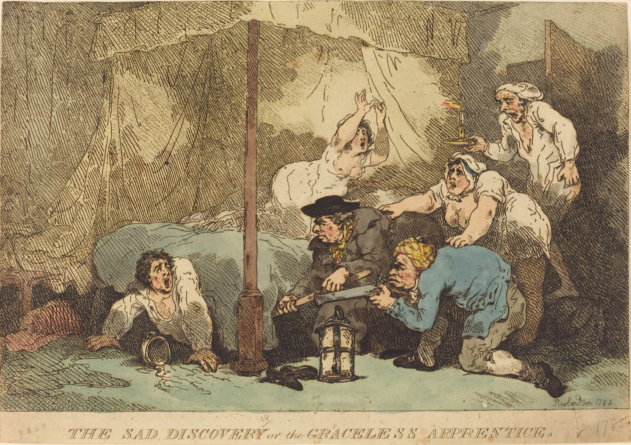 Die traurige Entdeckung oder Der liederliche Lehrling von Thomas Rowlandson