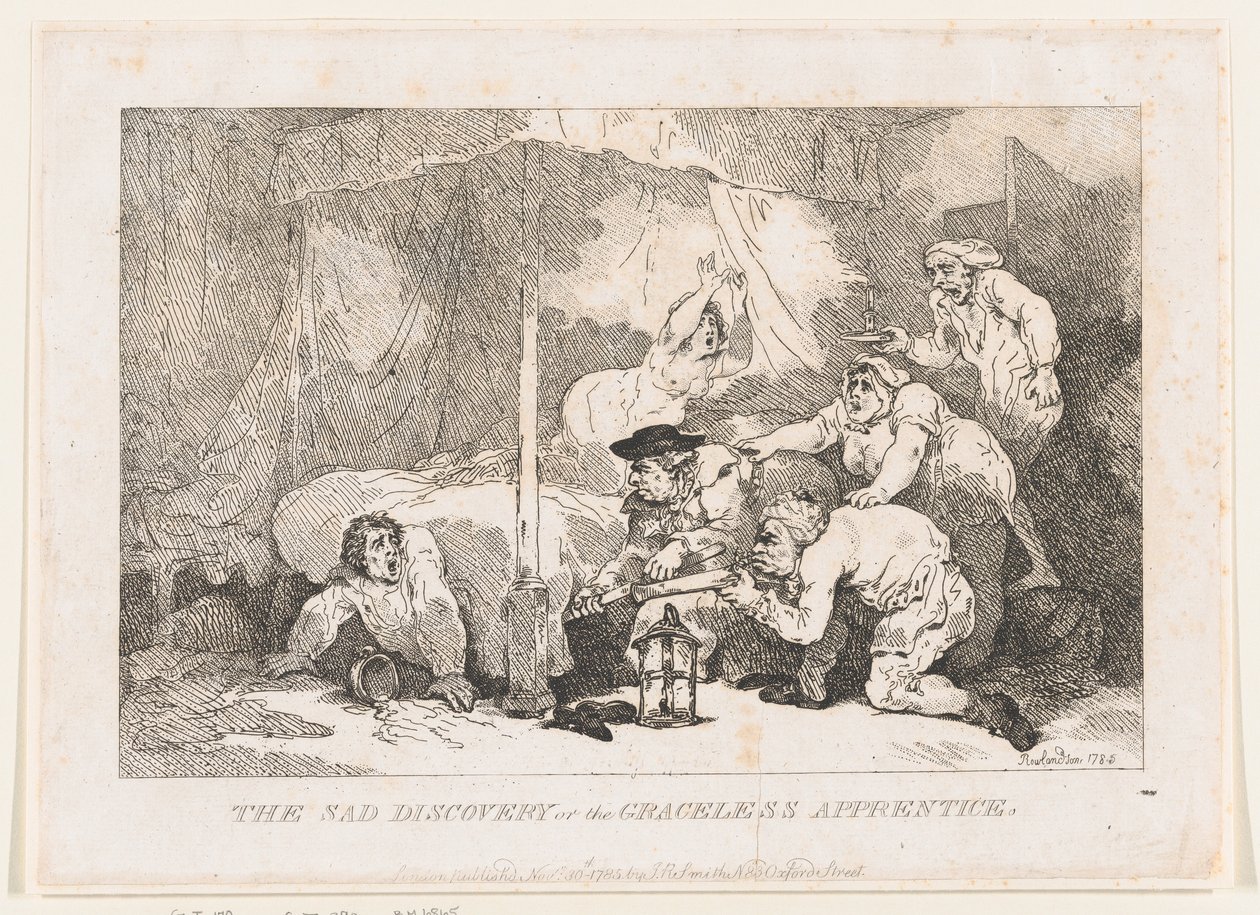 Die traurige Entdeckung; oder, der ungnädige Lehrling von Thomas Rowlandson