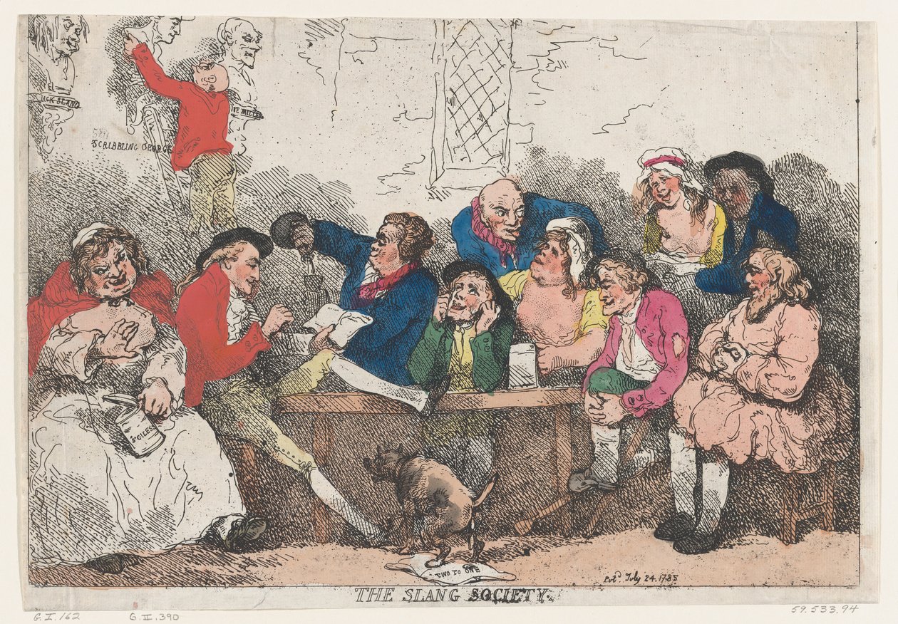 Die Slang-Gesellschaft, 24. Juli 1785 von Thomas Rowlandson