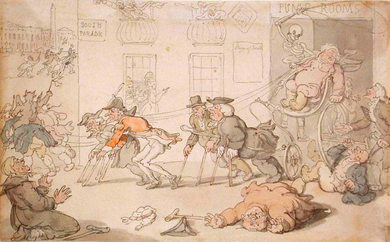 Die Bühne des Todes von Thomas Rowlandson
