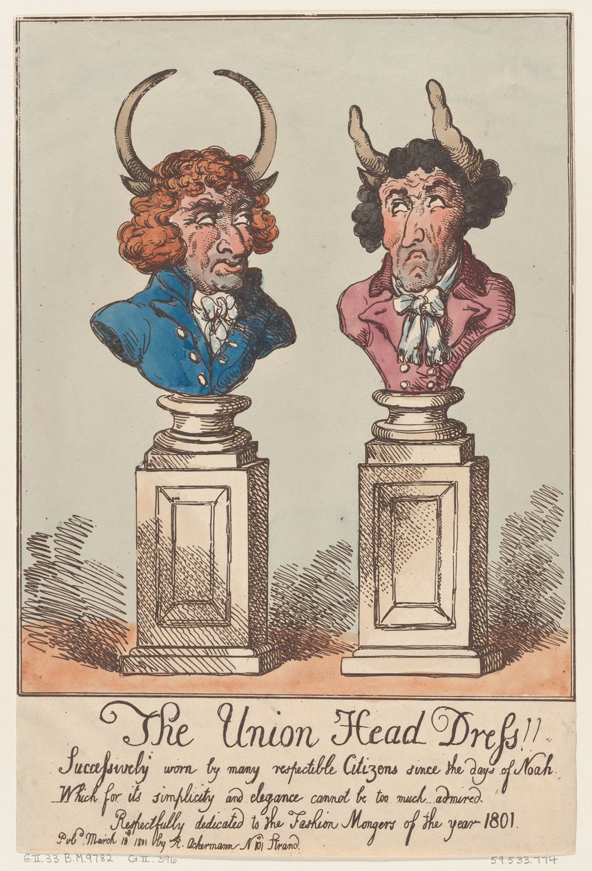 Die Union-Kopfbedeckung!!, 18. März 1801 von Thomas Rowlandson