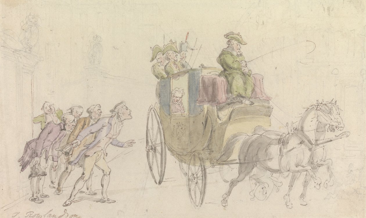 Der Pfarrer von Wakefield: Anwesenheit bei einem Edelmann von Thomas Rowlandson