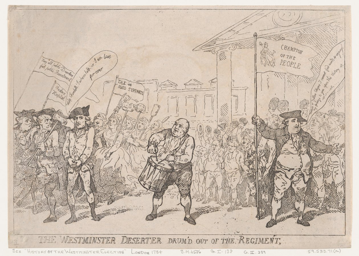 Der Westminster-Deserteur aus dem Regiment getrommelt, 18. Mai 1784 von Thomas Rowlandson