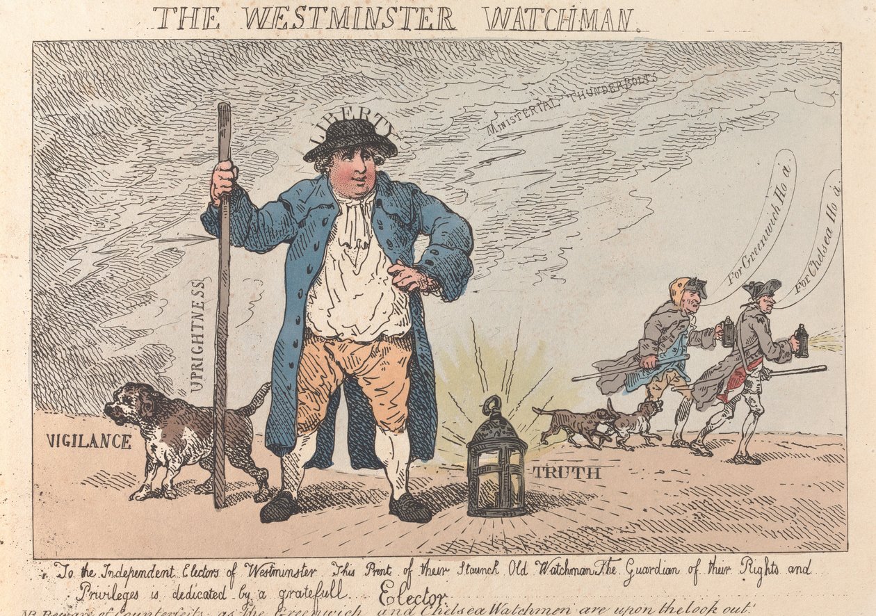 Der Westminster Wächter von Thomas Rowlandson