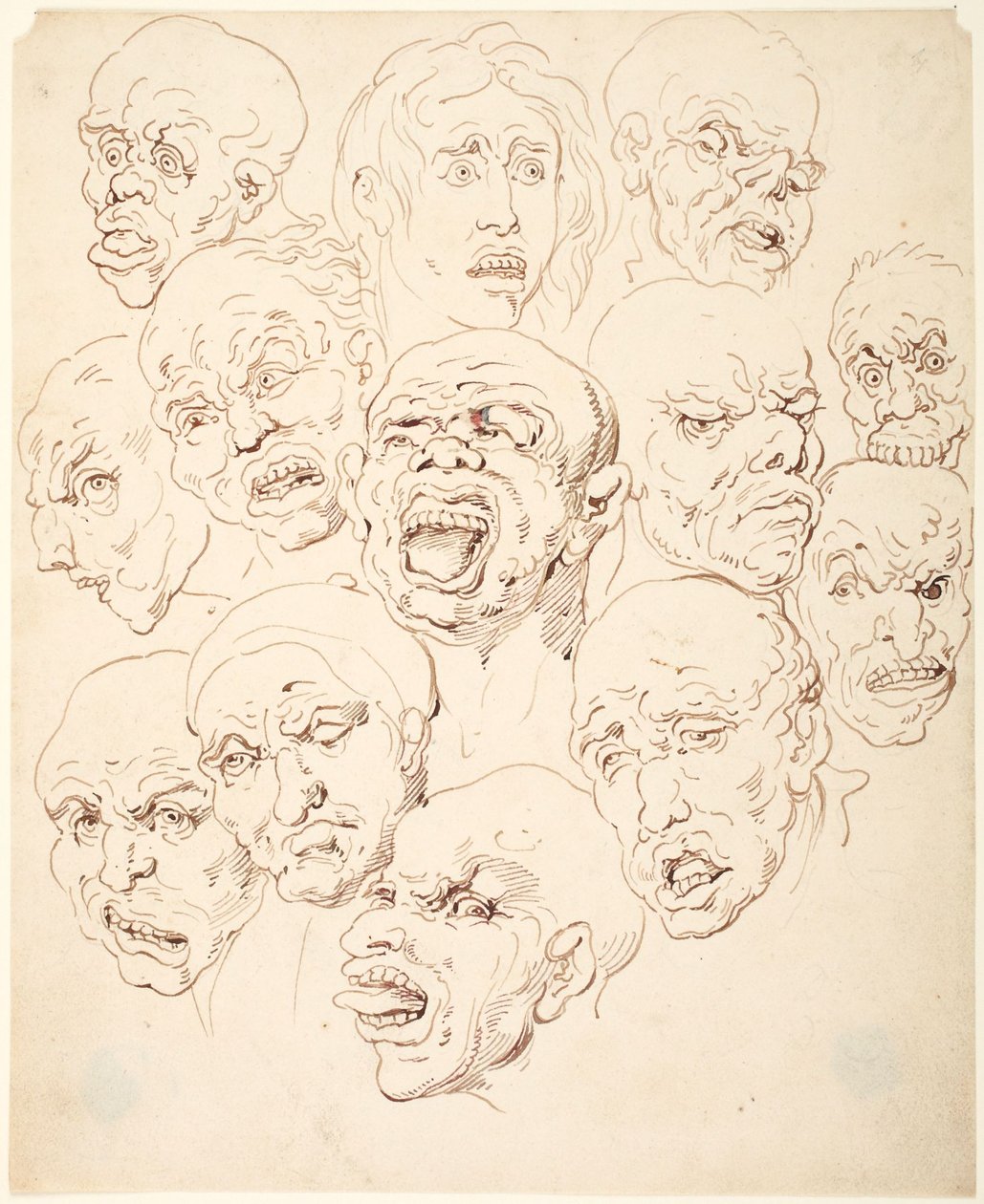 Dreizehn Köpfe von Thomas Rowlandson
