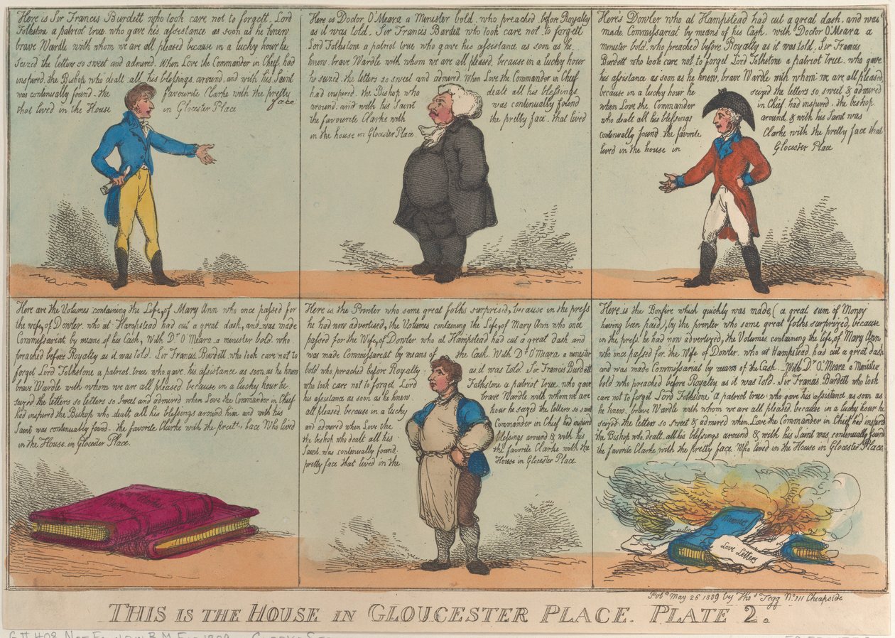Dies ist das Haus in Gloucester Place, Platte 2 von Thomas Rowlandson