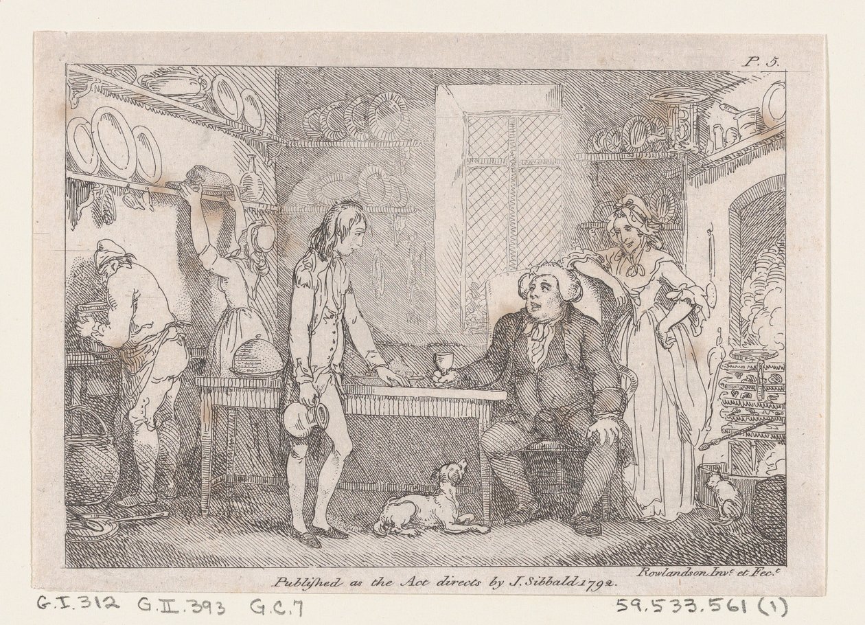 Junger Adams von Pfarrer Adams befragt, aus Die Abenteuer von Joseph Andrews und sein Freund, 1792 von Thomas Rowlandson