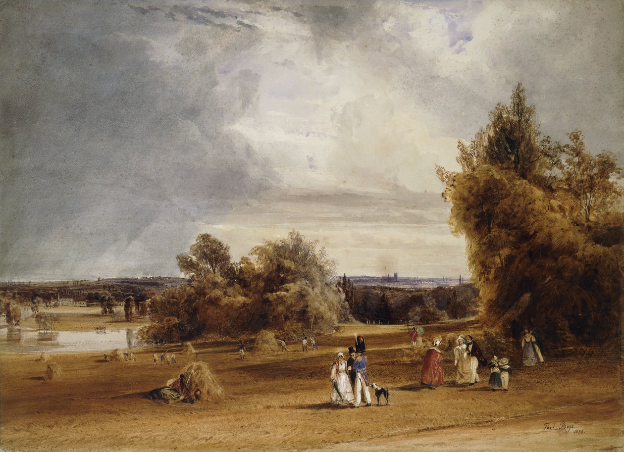 Ein Blick auf Paris von St. Cloud, 1830 von Thomas Shotter Boys