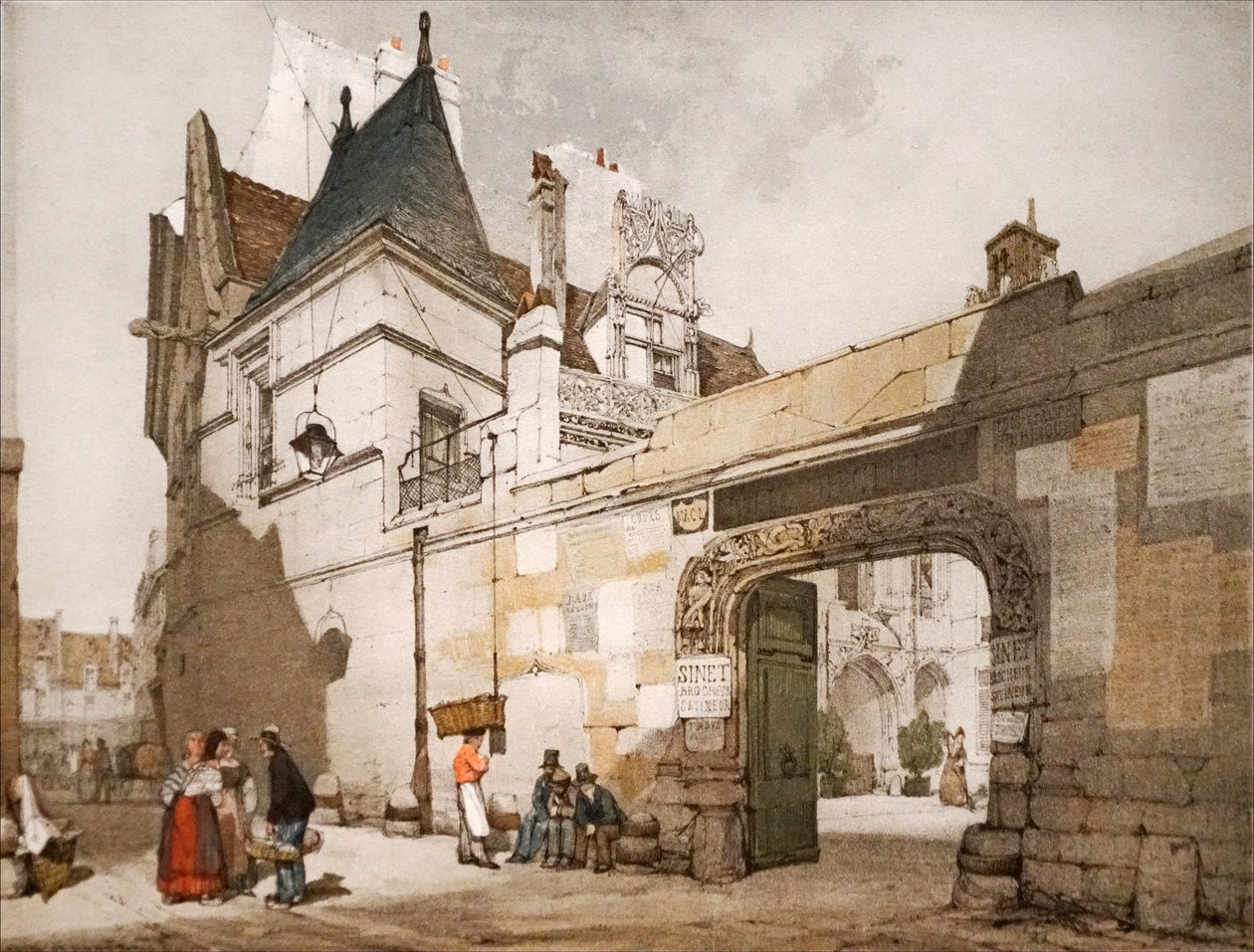 Hotel Cluny, Außenansicht des Hofes von Thomas Shotter Boys