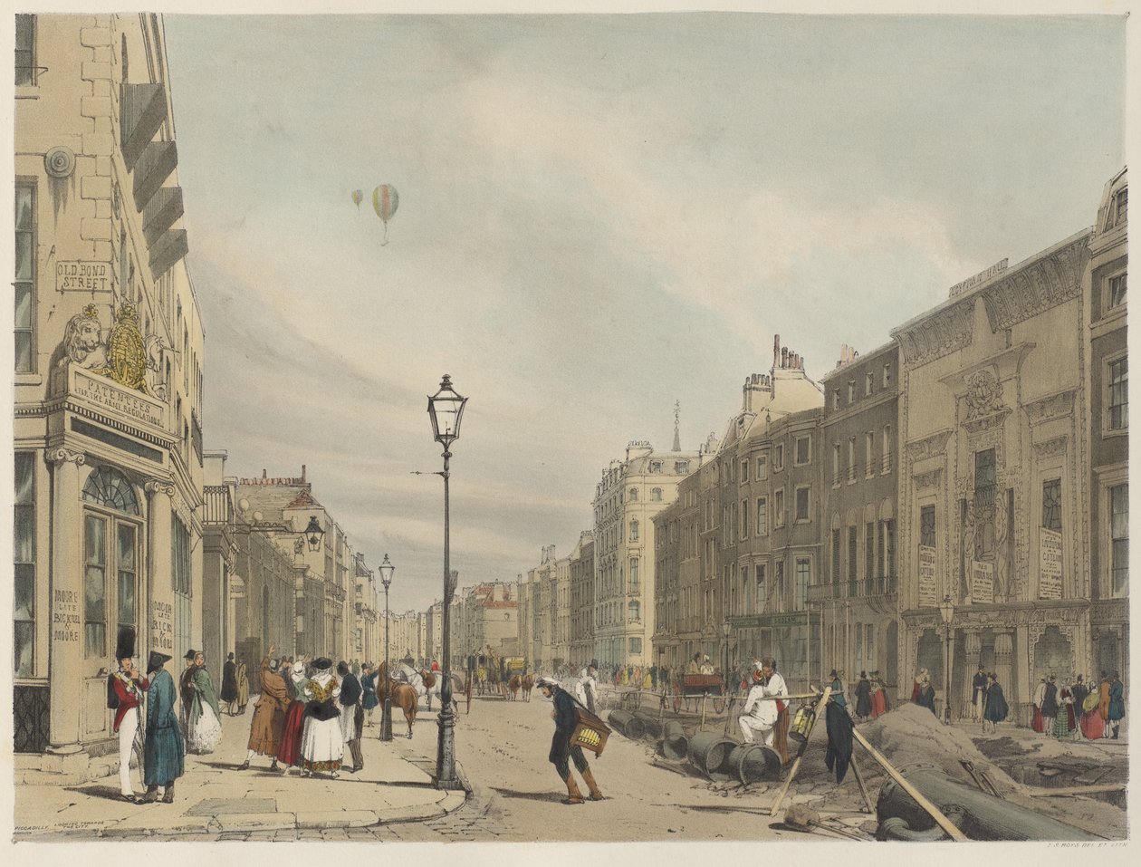 London wie es ist: Piccadilly, Blick nach Osten zur Stadt von Thomas Shotter Boys