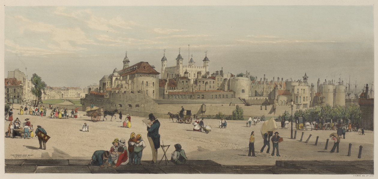 London wie es ist: Der Turm und die Münze, vom Great Tower Hill von Thomas Shotter Boys
