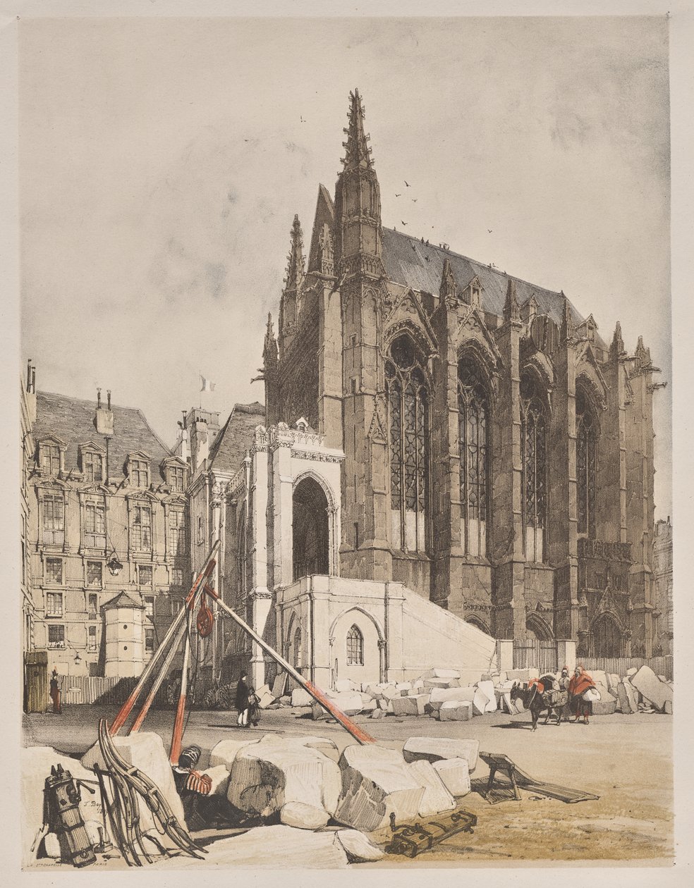 Malerische Architektur in Paris, Gent, Antwerpen, Rouen: La. Ste Chapelle, Paris von Thomas Shotter Boys