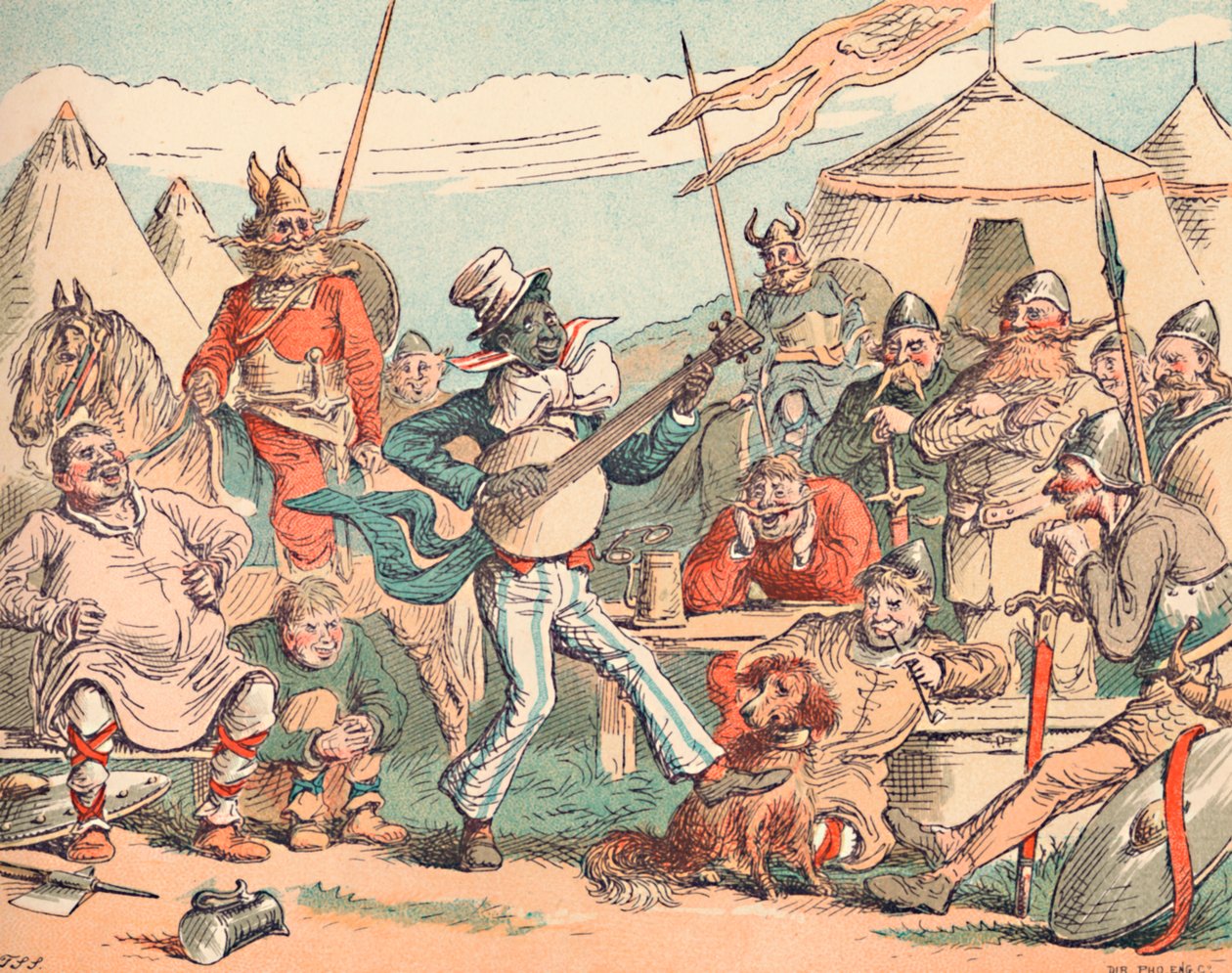 König Alfred im dänischen Lager, um 1884 von Thomas Strong Seccombe