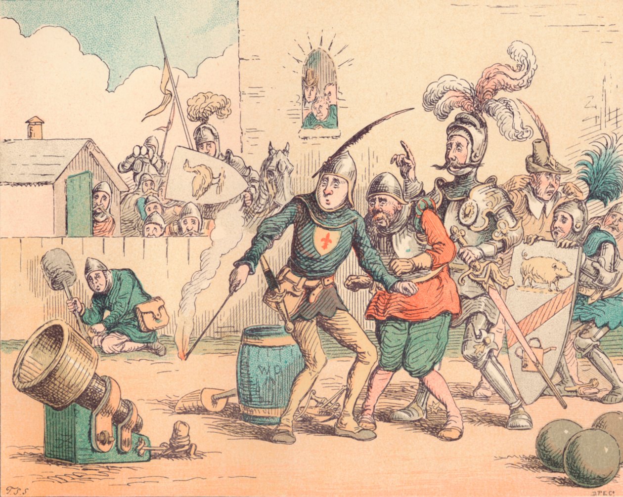 Die Einführung der Artillerie, um 1884 von Thomas Strong Seccombe