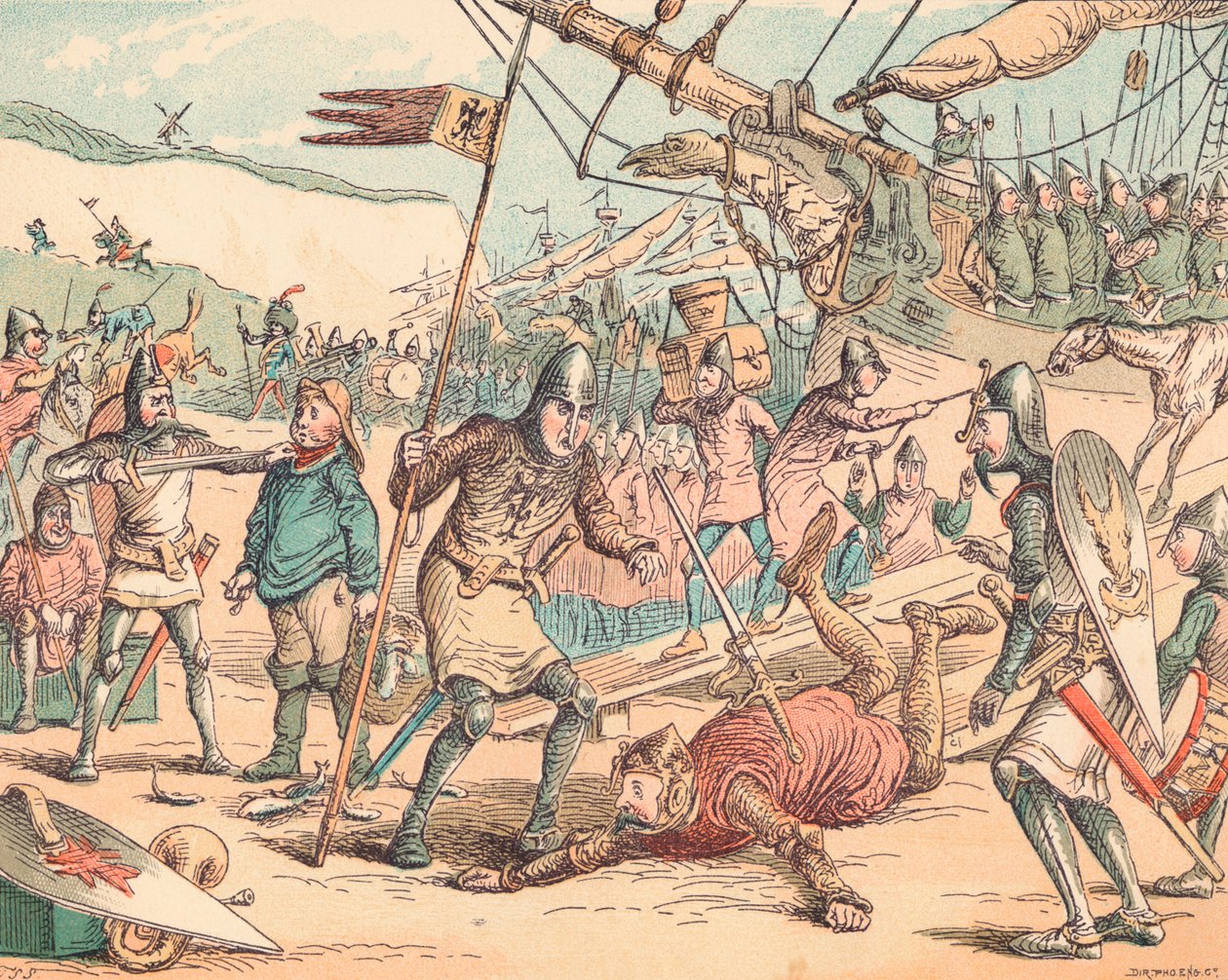 Die Landung von Wilhelm dem Eroberer, ca. 1884 von Thomas Strong Seccombe