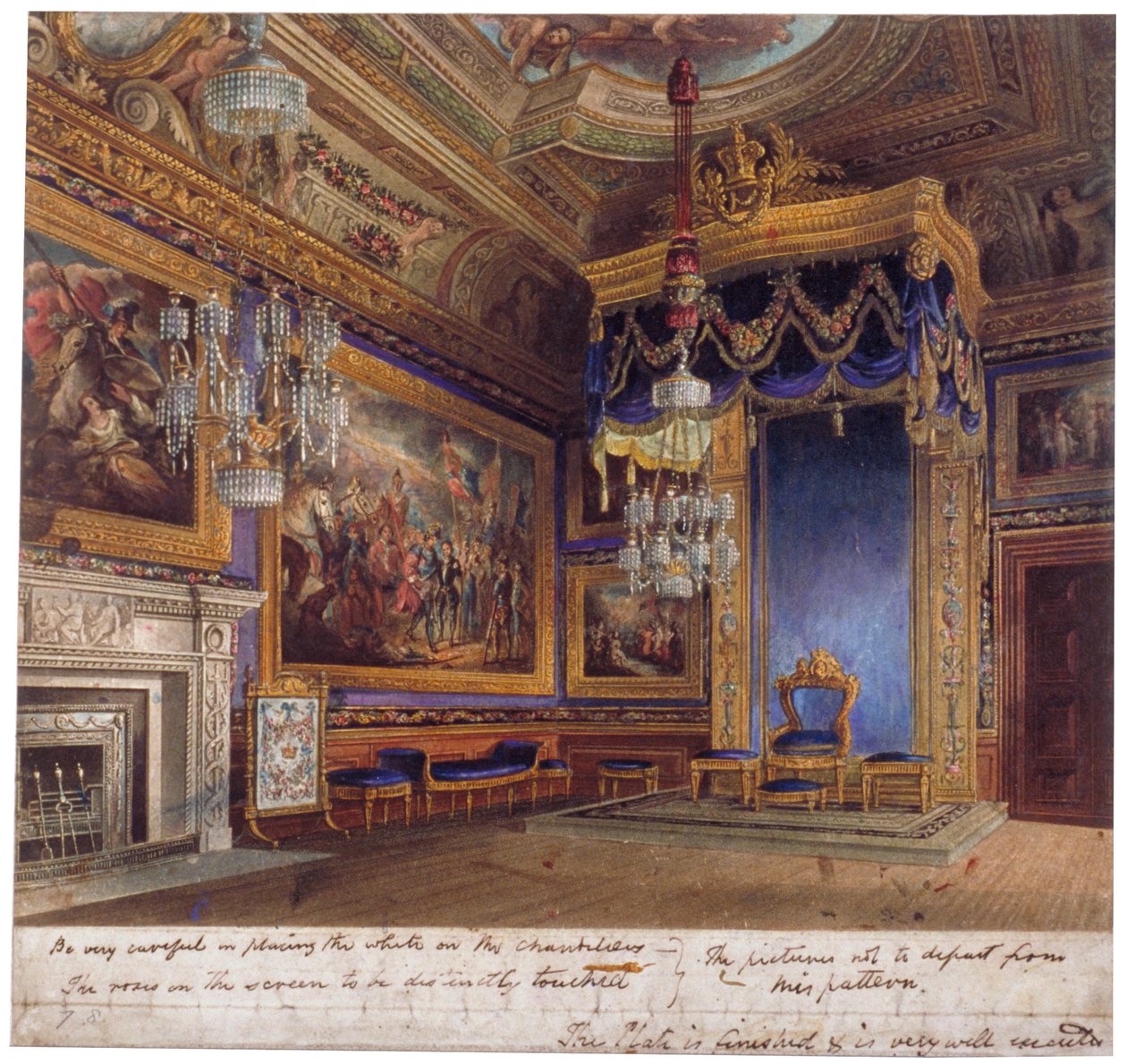 Innenansicht des Audienzsaals des Königs im Windsor Castle, Berkshire von Thomas Sutherland