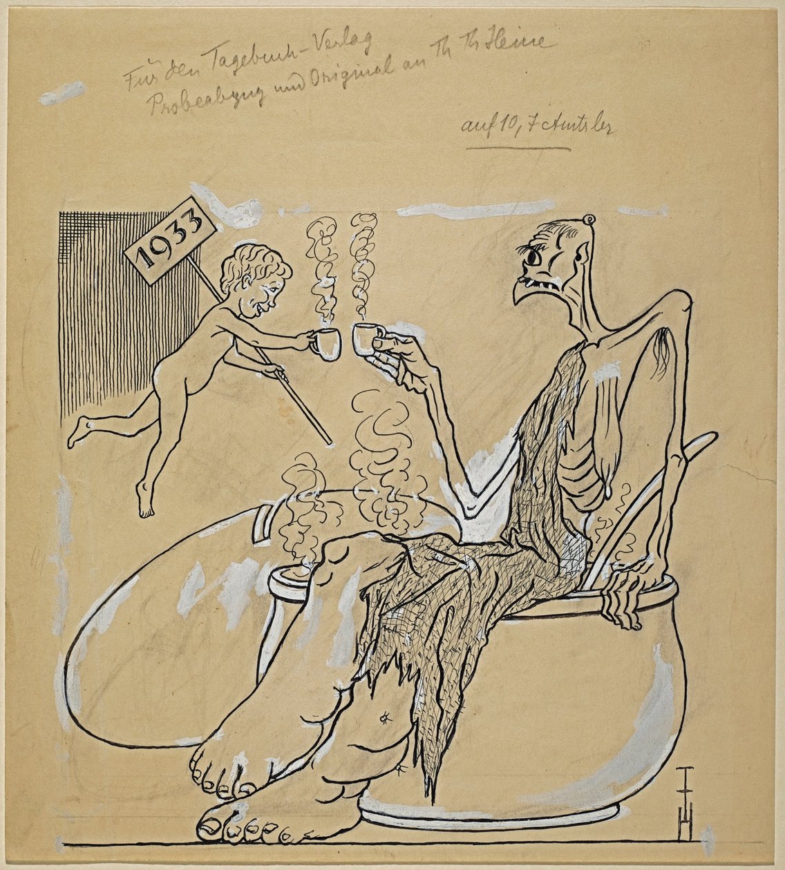 Prosit Neujahr 1933 von Thomas Theodor Heine