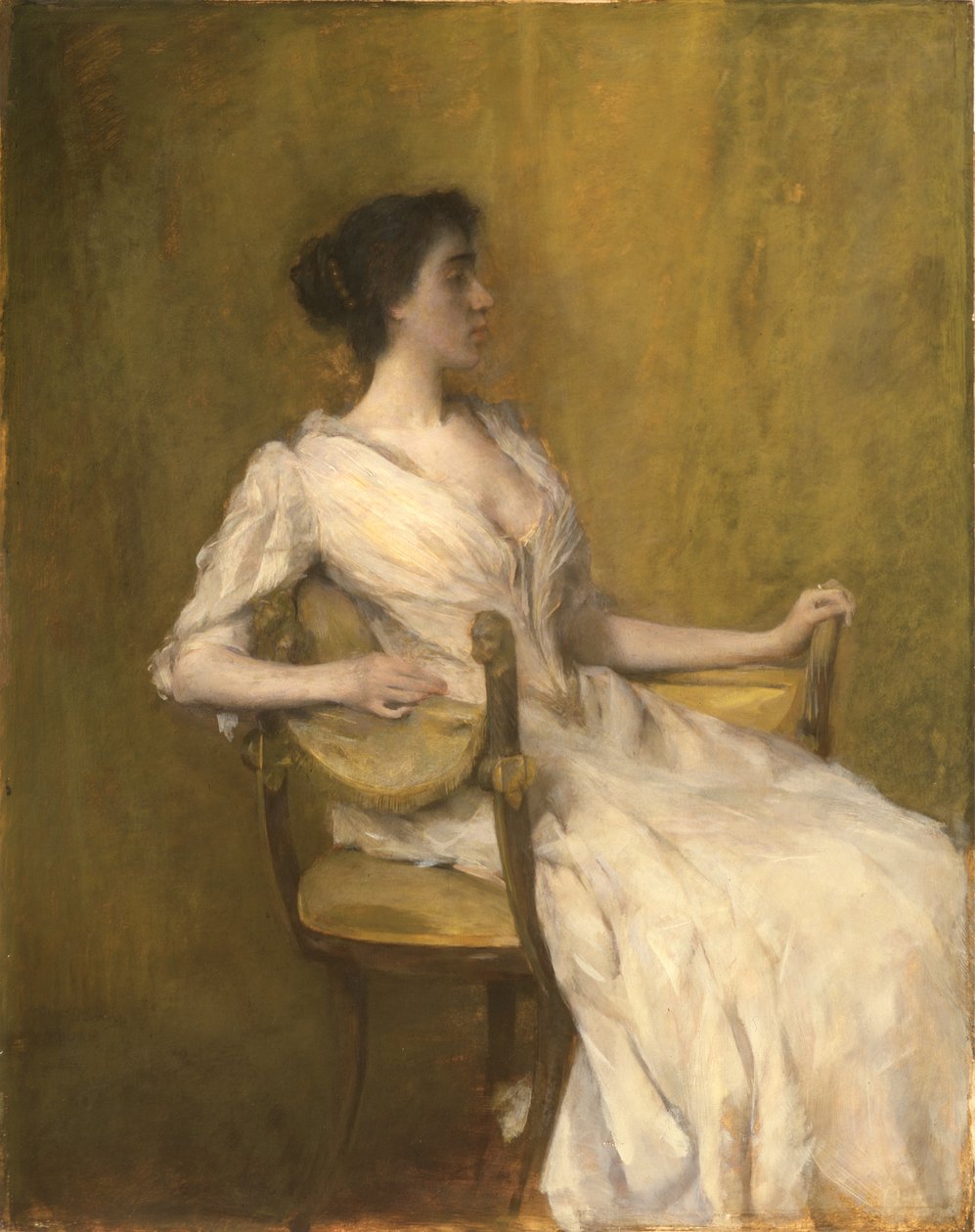 Dame in Weiß, um 1901 von Thomas Wilmer Dewing