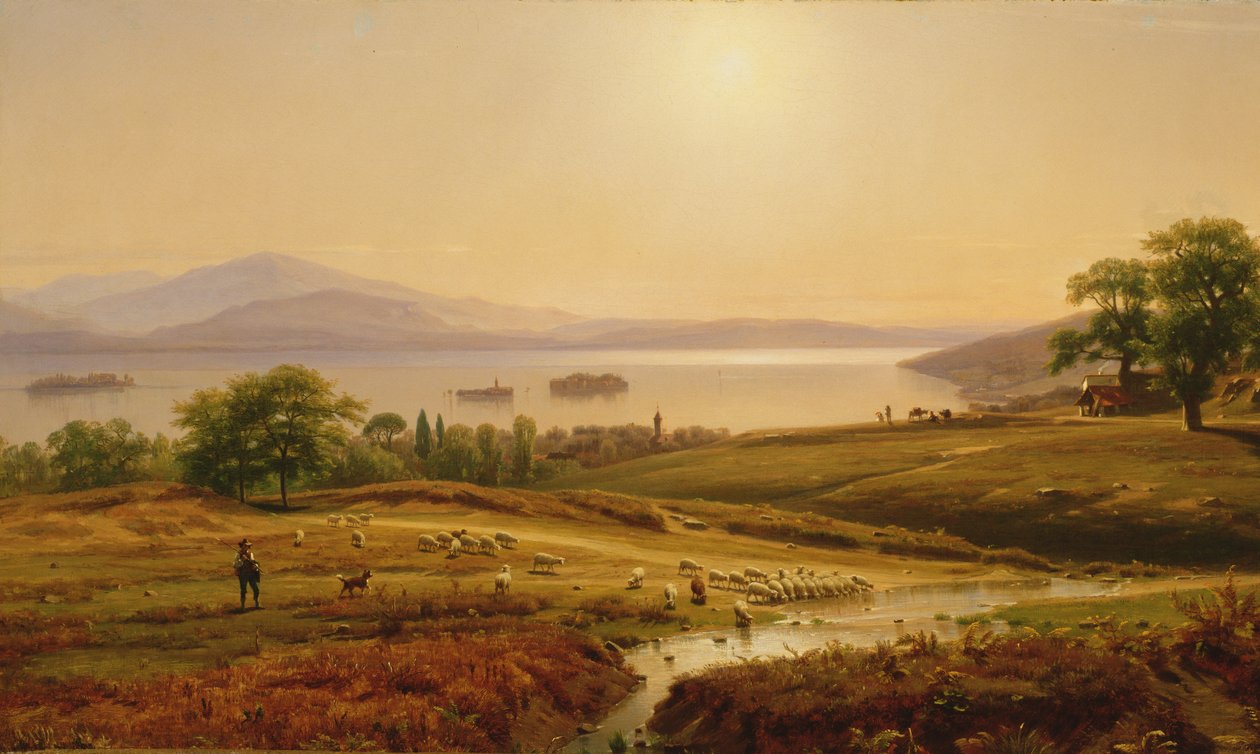 Morgen am Lago Maggiore, 1860 von Thomas Worthington Whittredge