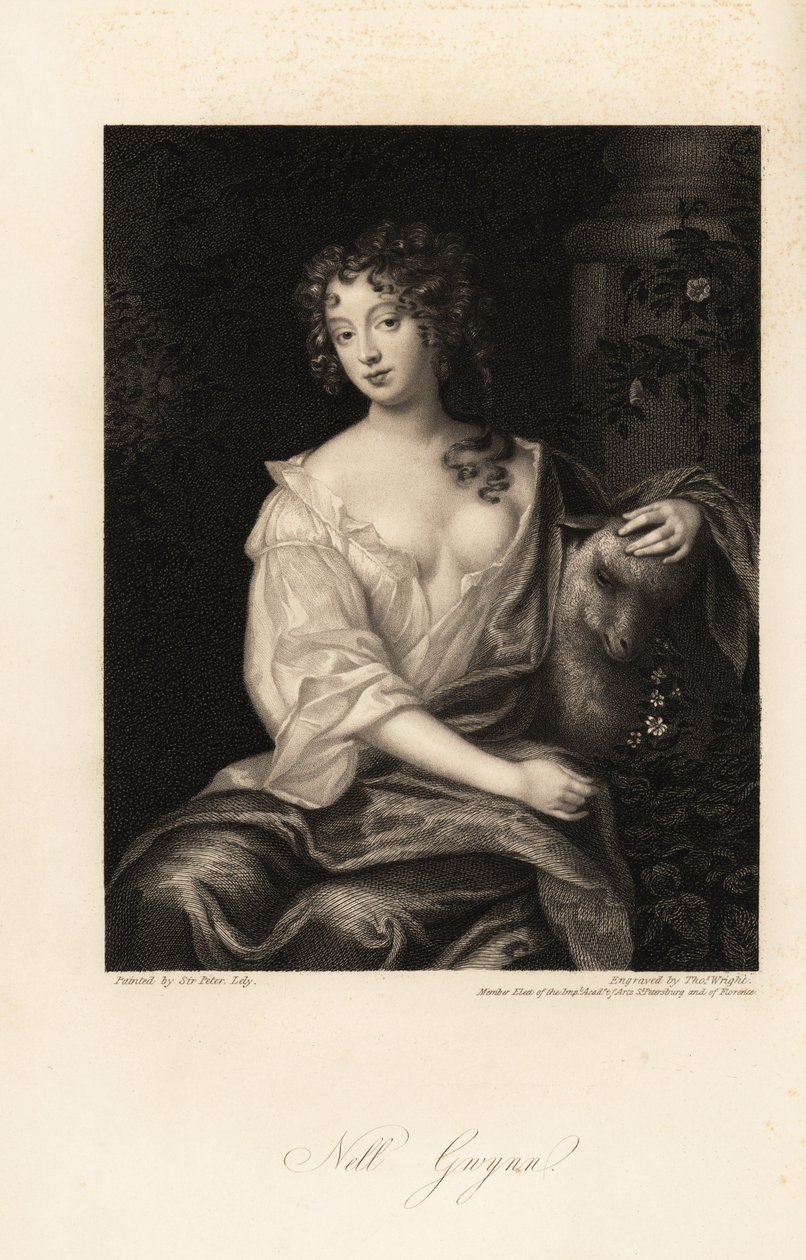 Nell Gwyn, Restaurationsschauspielerin, Geliebte des Earl of Rochester, langjährige Geliebte von König Karl II. von England von Thomas Wright