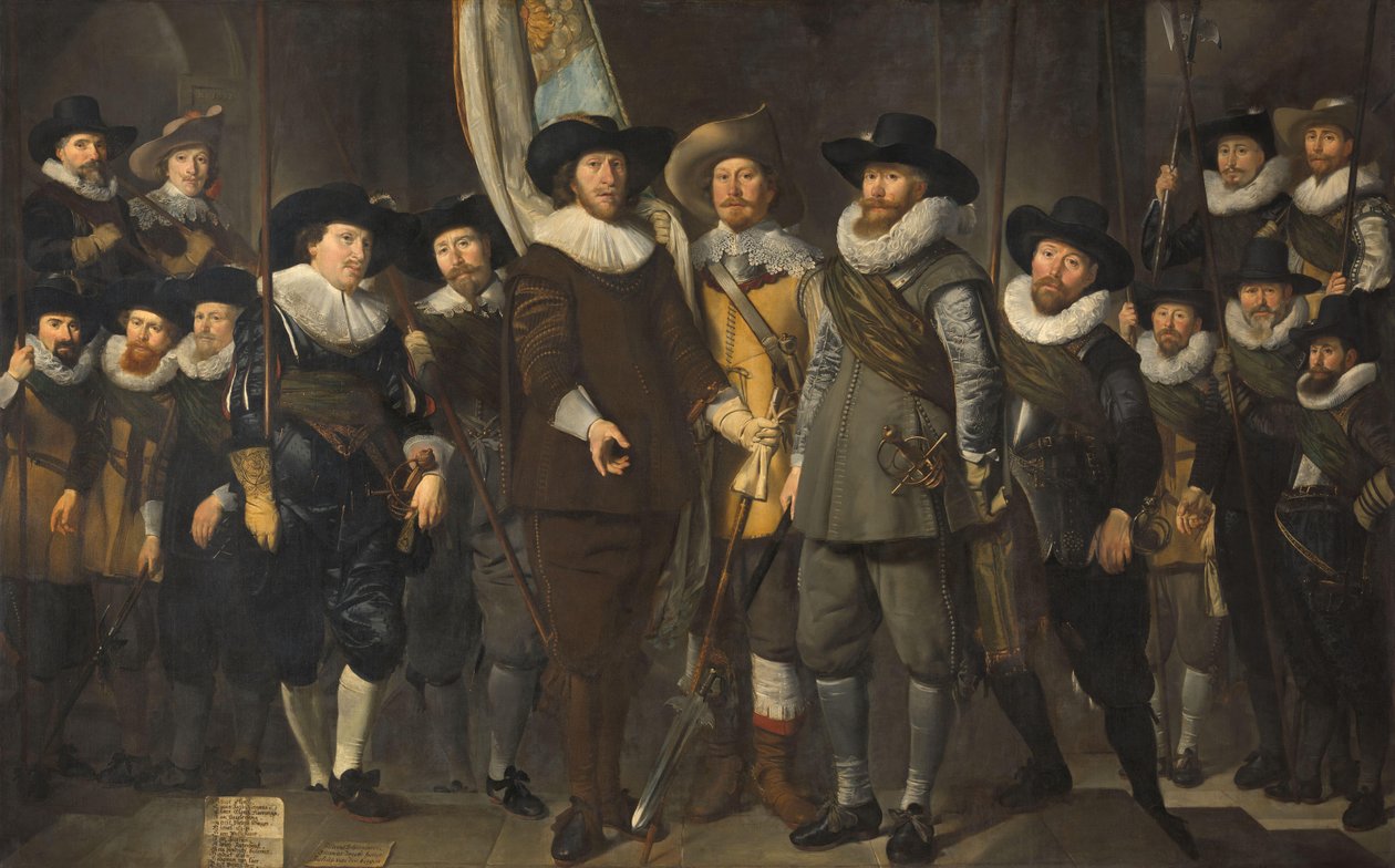 Offiziere und andere Bürgerwehrmänner des III. Bezirks von Amsterdam, unter dem Kommando von Hauptmann Allaert Cloeck und Leutnant Lucas Jacobsz Rotgans von Thomas de Keyser