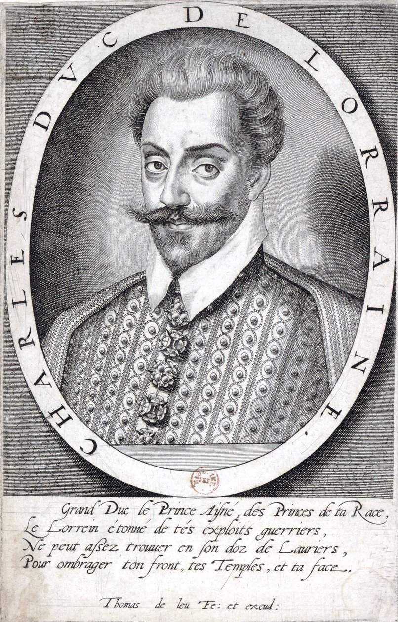 Porträt von Charles III, Herzog von Lothringen von Thomas de Leu - Gallica (angepasst) von Thomas de Leu