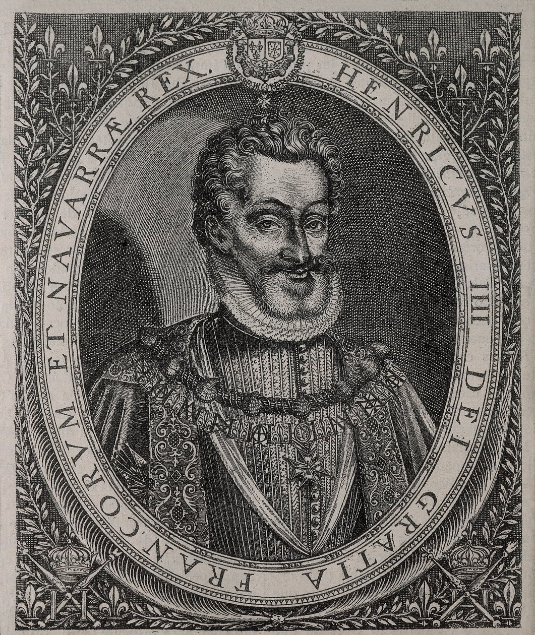 Porträt von HENRI IV. von Frankreich und Navarra (1553-1610), Gravur von Tomas de Leu (16. Jahrhundert) von Thomas de Leu