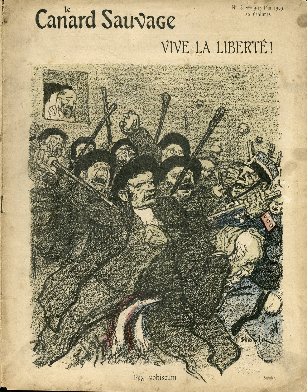 Illustration von Steinlen (1859-1923) für das Titelblatt von Die Wildente von Théophile Alexandre Steinlen
