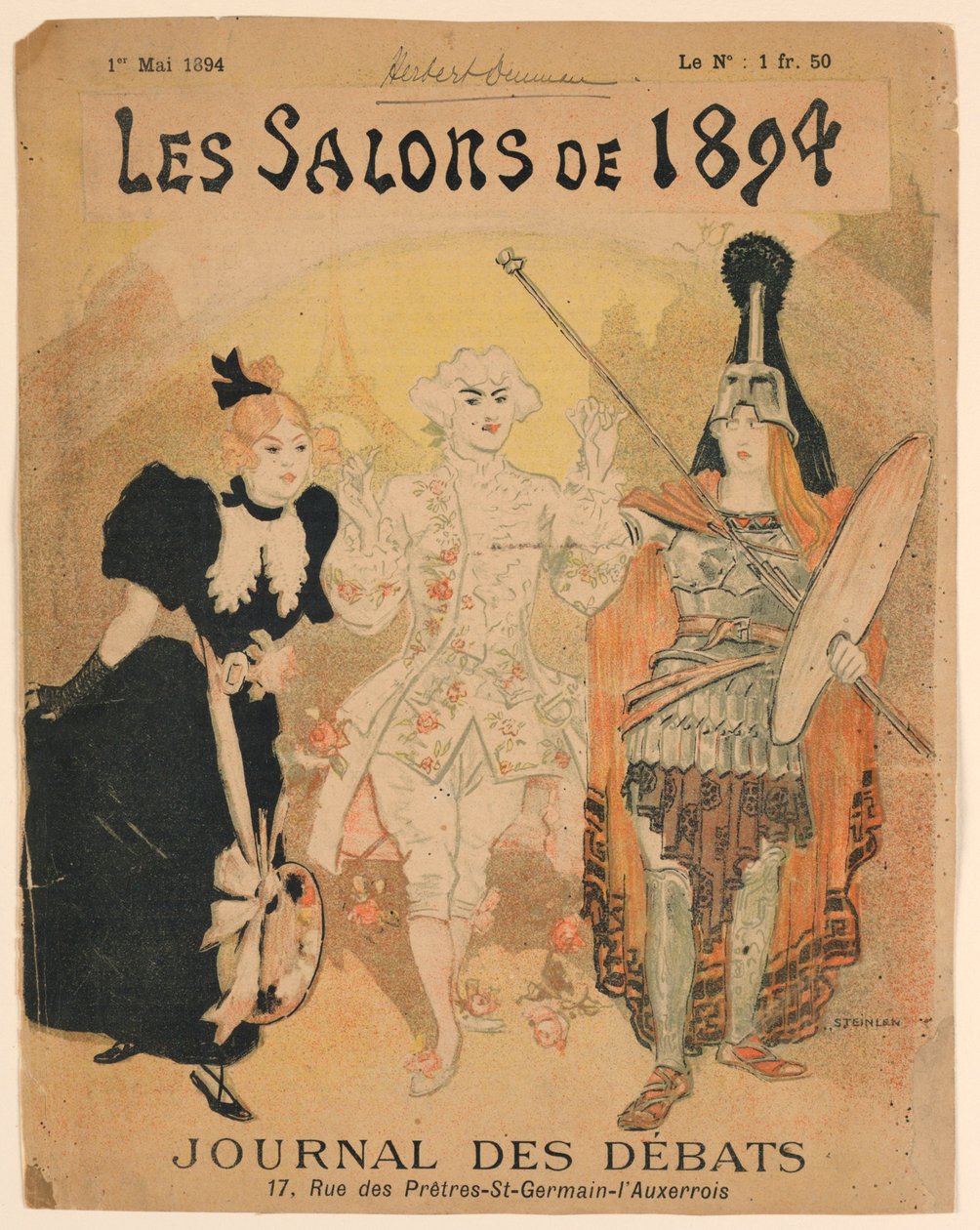 Le Salon de 1894, Titelblatt Journal des Débats von Théophile Alexandre Steinlen