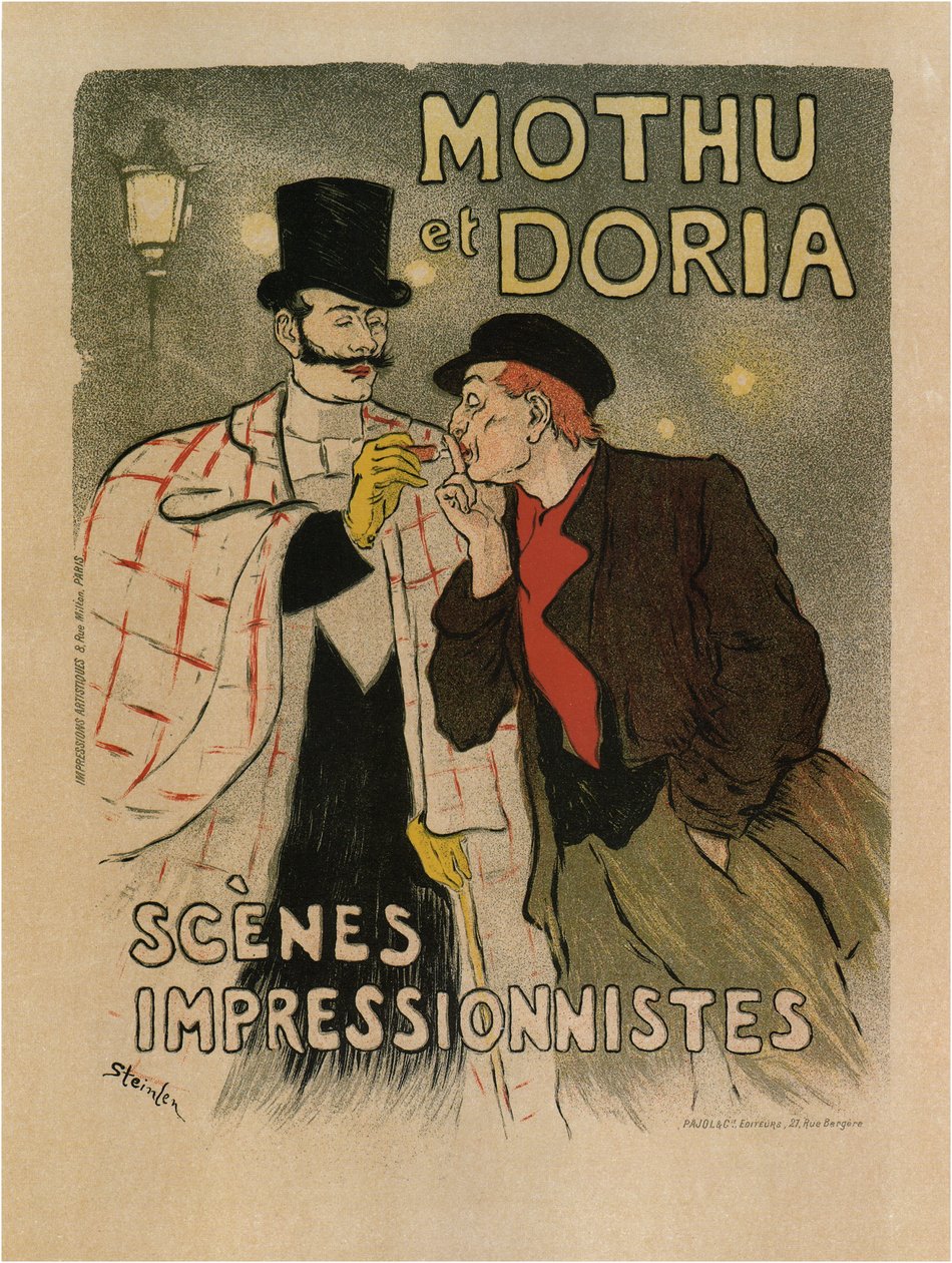 Mothu und Doria. Szenen des Impressionismus, 1893 von Théophile Alexandre Steinlen