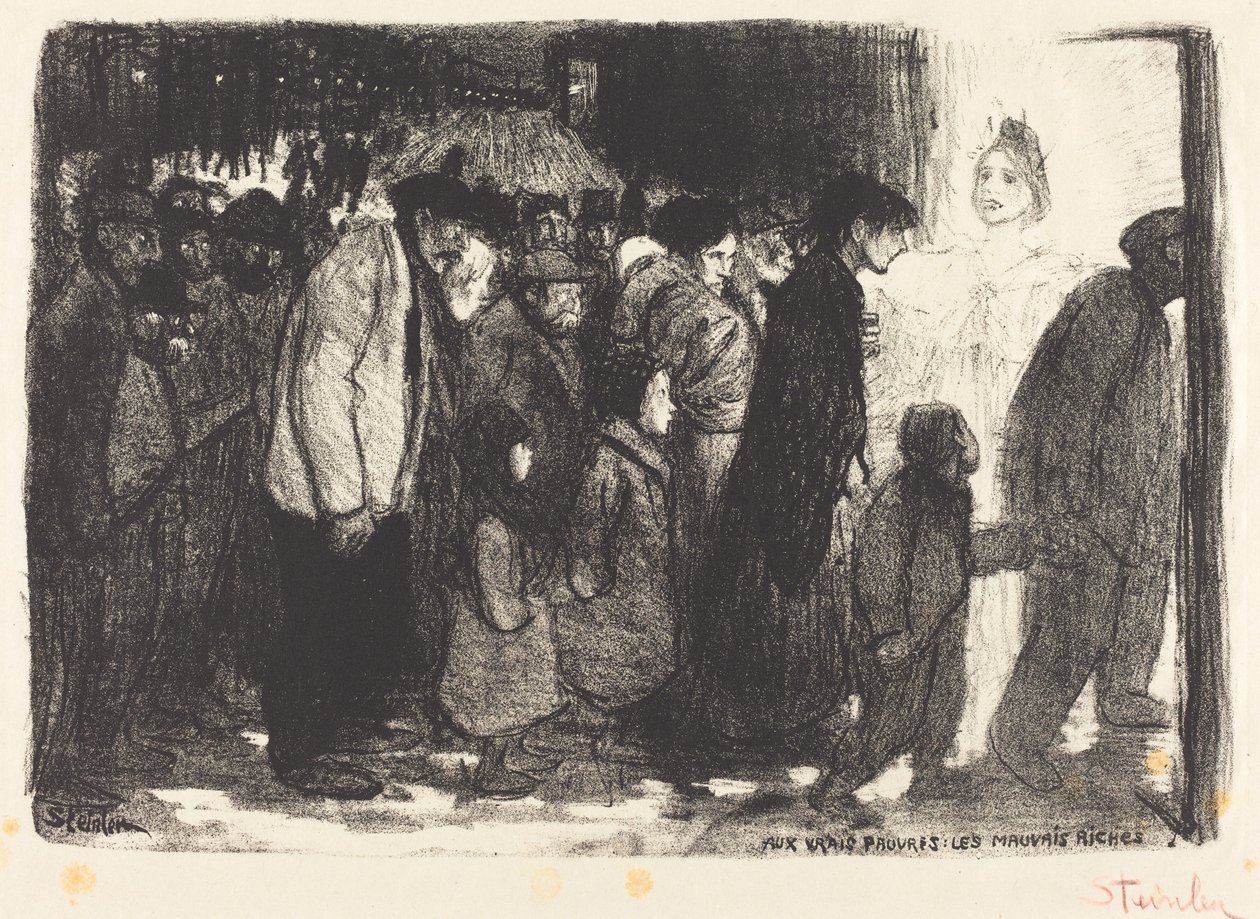 An die wahren Armen: Die bösen Reichen, 1894 von Théophile Alexandre Steinlen