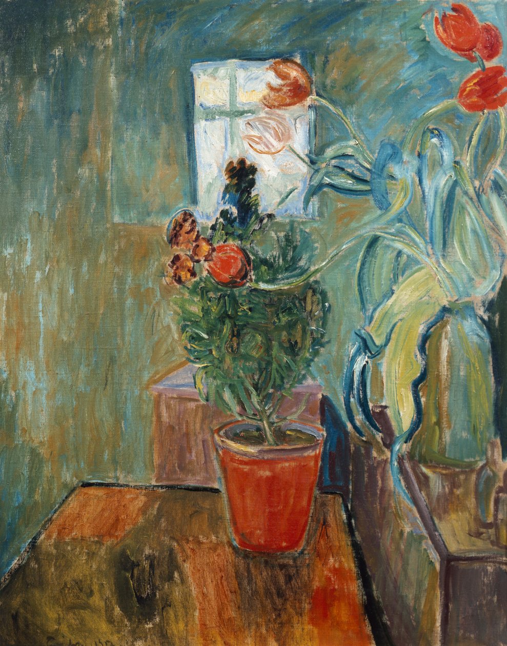 Goldlack und Tulpen von Thorvald Erichsen