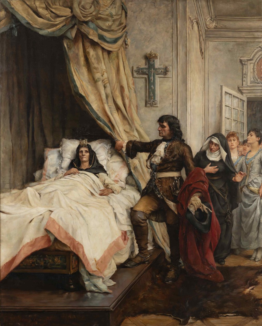 Peter der Große besucht Madame de Maintenon im Jahr 1717, Ende des 19. Jahrhunderts von Thérèse de Champ Renaud