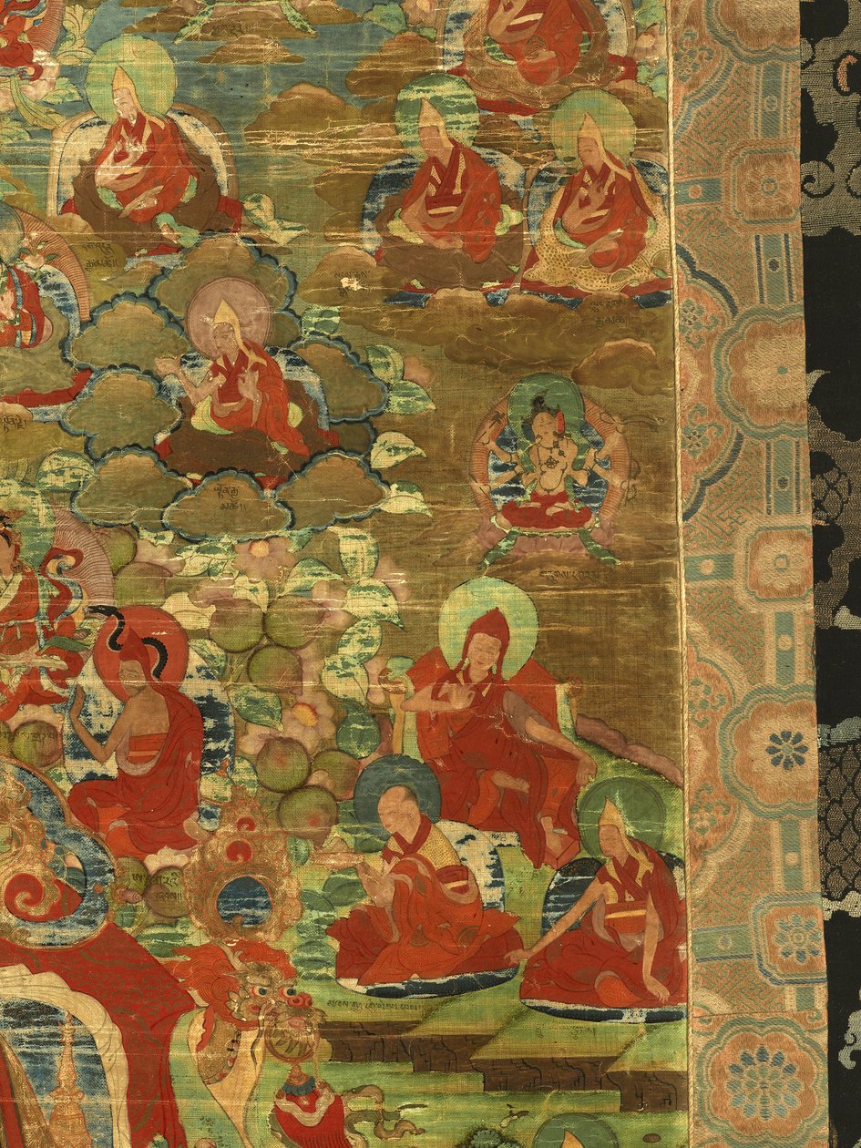 Detail des Dritten Panchen Lama Losan Penden Yeshe von Tibetan School