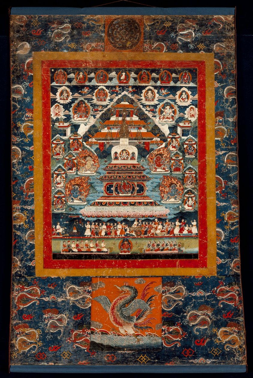 Gedenk-Thangka für das Bhimaratha-Ritual, 1850-75 von Tibetan School
