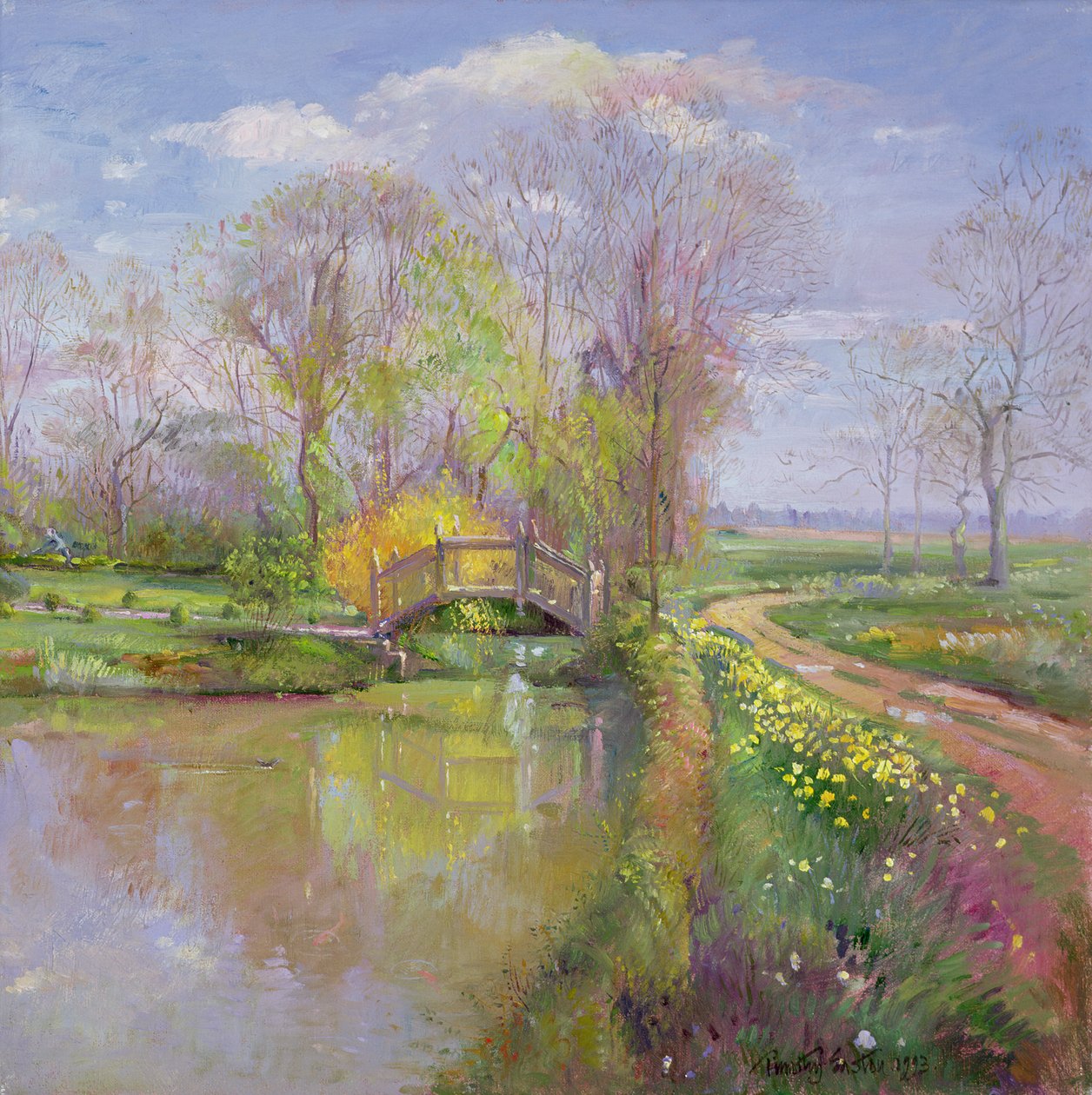 Frühlingsbrücke, 1992 von Timothy Easton
