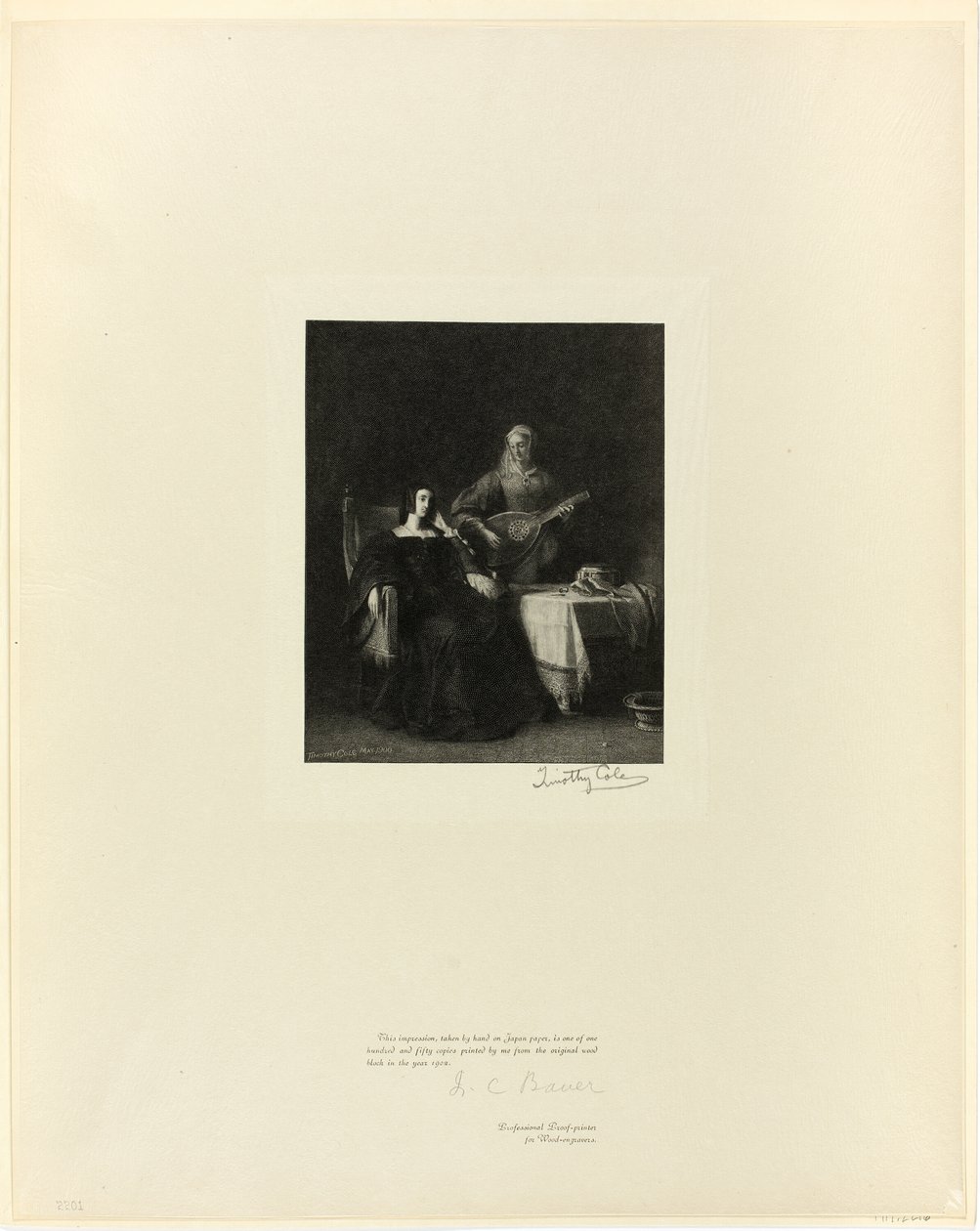 Katharina von Aragon und ihre Zofe, aus Old English Masters von Timothy Cole